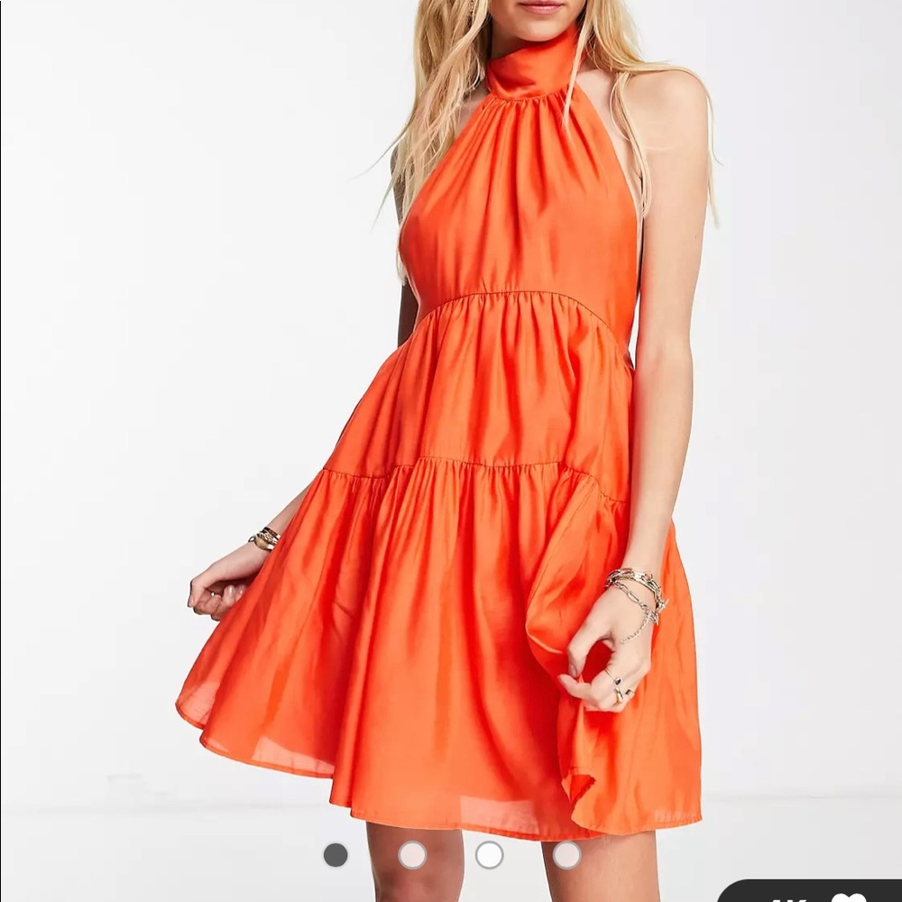 ASOS Orange Halter Dress - Wedding Guest ~ Summer Party